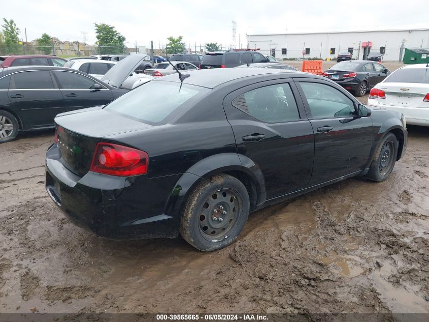 2012 Dodge Avenger Se VIN: 1C3CDZAB1CN324768 Lot: 39565665