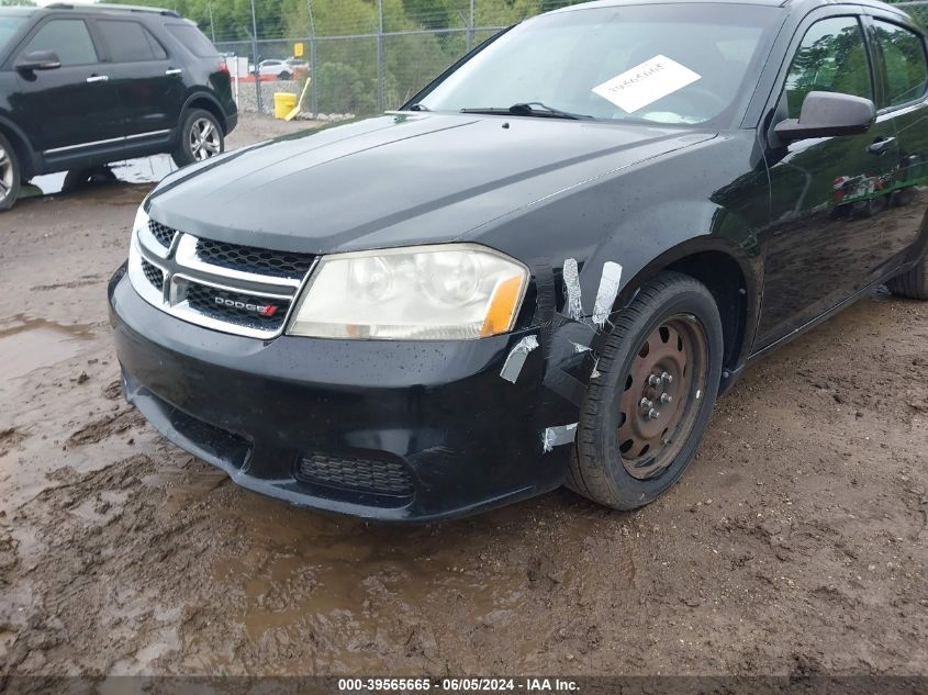 2012 Dodge Avenger Se VIN: 1C3CDZAB1CN324768 Lot: 39565665