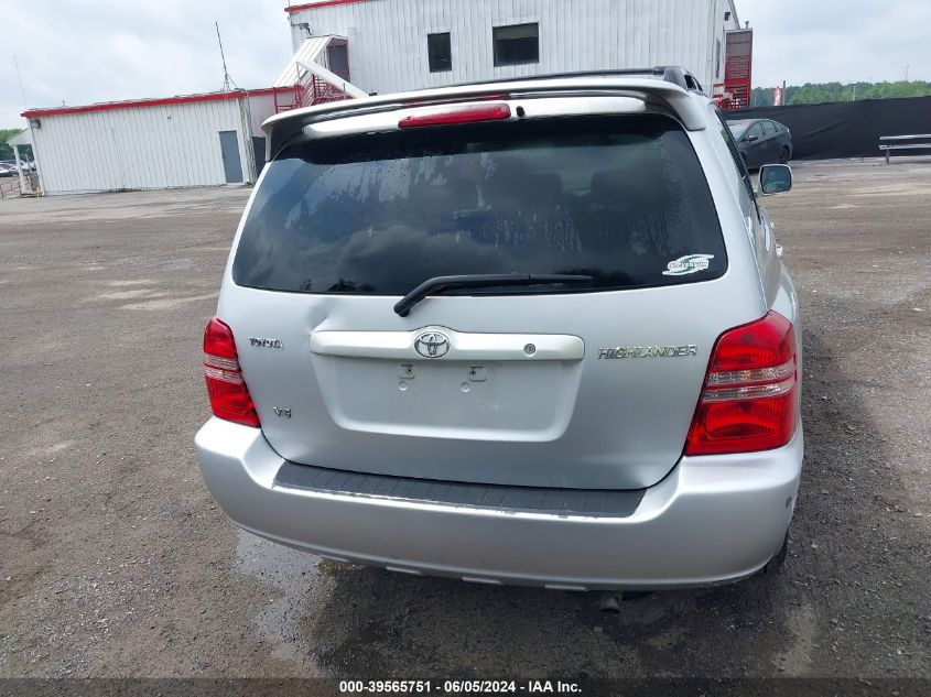 2002 Toyota Highlander Limited V6 VIN: JTEGF21AX20066084 Lot: 39565751