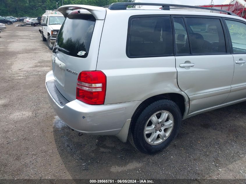 2002 Toyota Highlander Limited V6 VIN: JTEGF21AX20066084 Lot: 39565751
