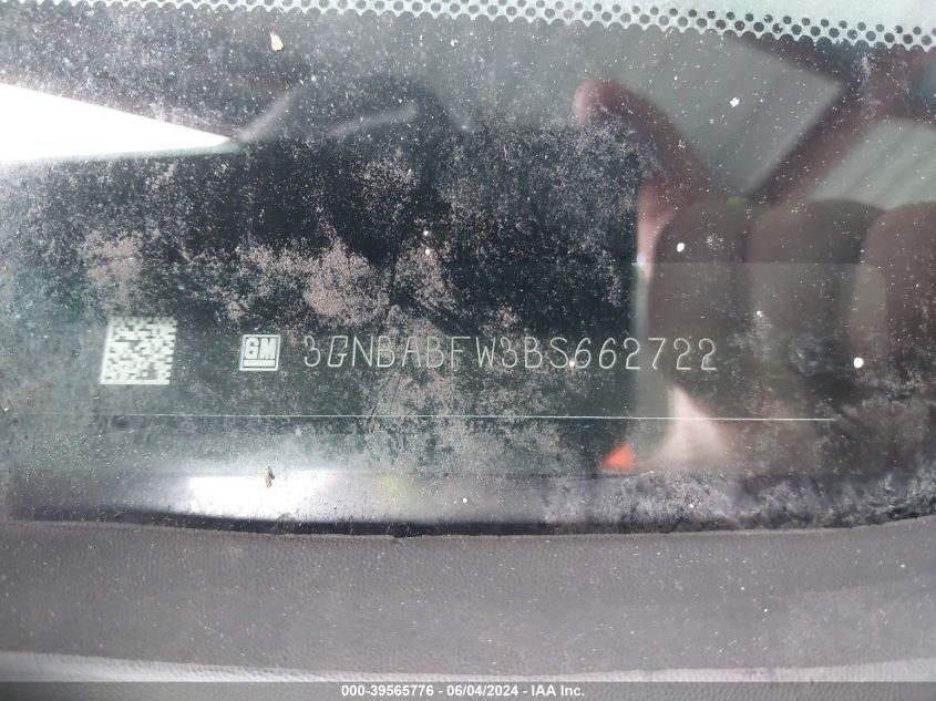 2011 Chevrolet Hhr Lt VIN: 3GNBABFW3BS662722 Lot: 39565776