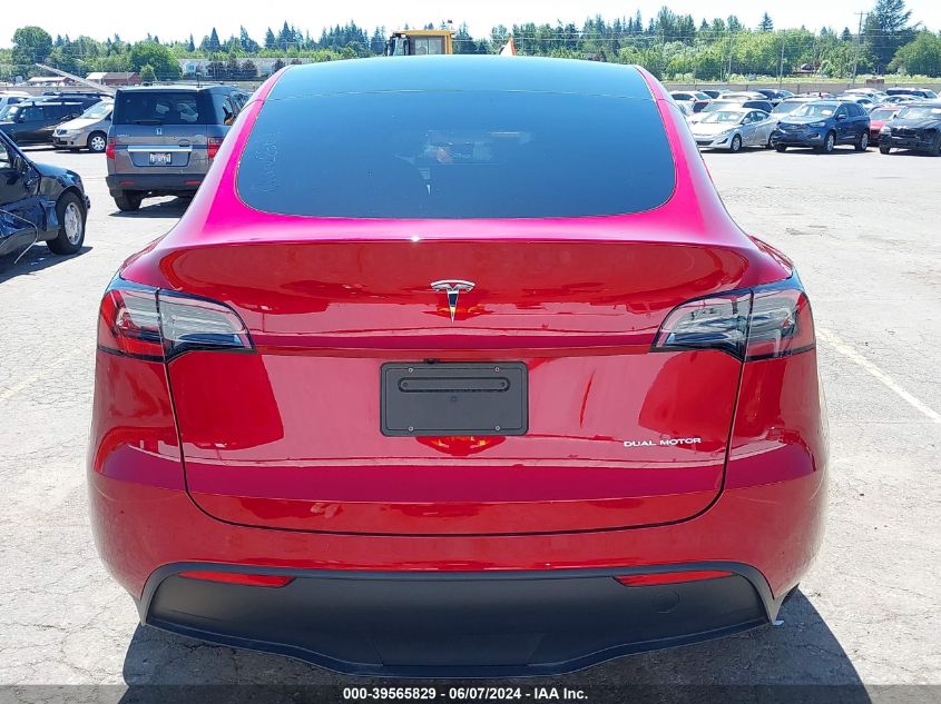 2024 Tesla Model Y Long Range Dual Motor All-Wheel Drive VIN: 7SAYGDEE3RF993747 Lot: 39565829