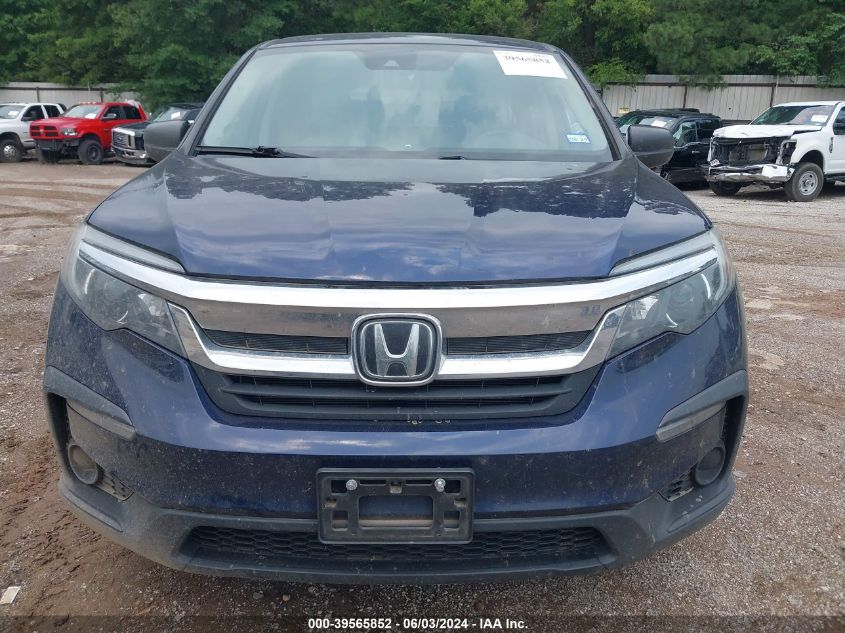 2019 Honda Pilot Lx VIN: 5FNYF5H15KB044477 Lot: 39565852