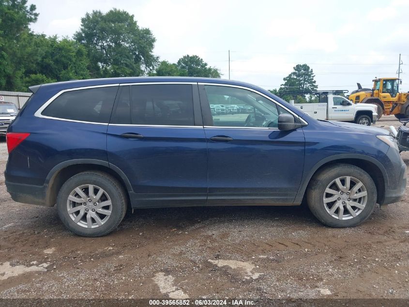 2019 Honda Pilot Lx VIN: 5FNYF5H15KB044477 Lot: 39565852