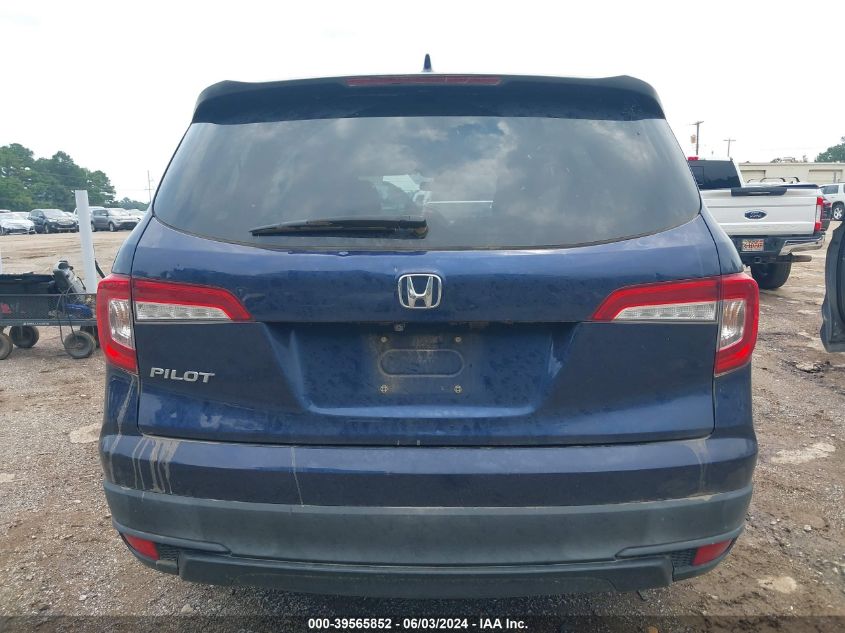 2019 Honda Pilot Lx VIN: 5FNYF5H15KB044477 Lot: 39565852