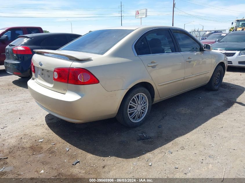 2008 Kia Optima Lx VIN: KNAGE123885266200 Lot: 39565906