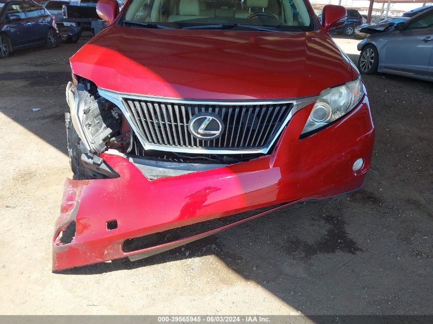 2010 Lexus Rx 350 VIN: JTJBK1BA5A2001226 Lot: 39565945