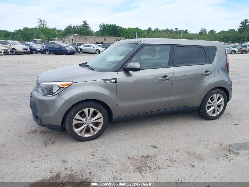 2015 Kia Soul + VIN: KNDJP3A5XF7210682 Lot: 39565950