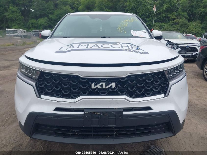 2022 Kia Sorento Lx VIN: 5XYRGDLC5NG080896 Lot: 39565960