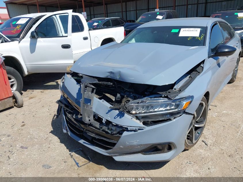 2021 Honda Accord Sport VIN: 1HGCV1F32MA081624 Lot: 39566038