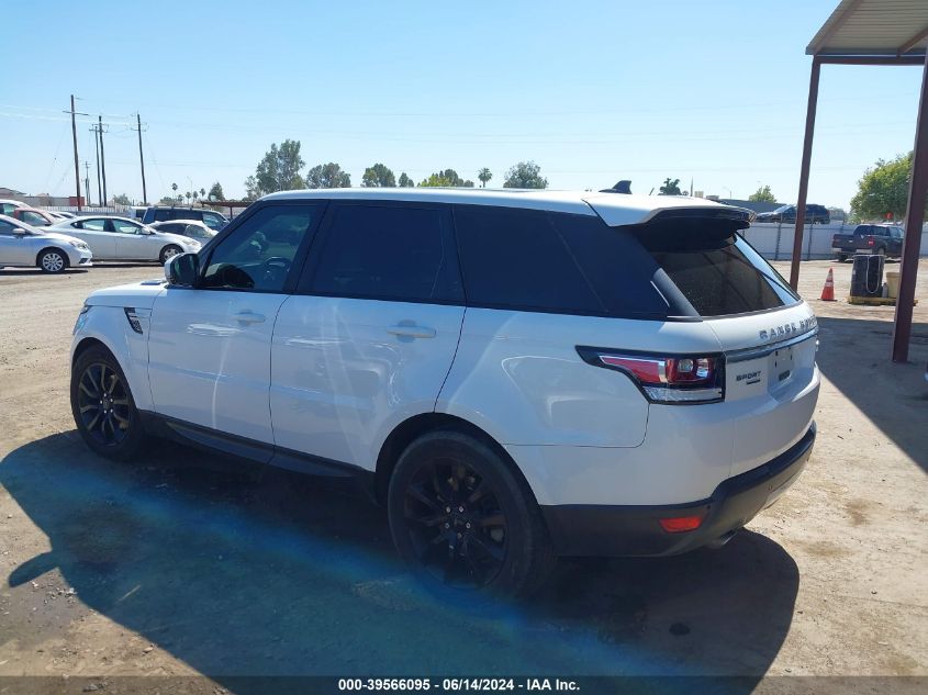 2015 Land Rover Range Rover Sport 3.0L V6 Supercharged Hse VIN: SALWR2VF2FA540499 Lot: 39566095