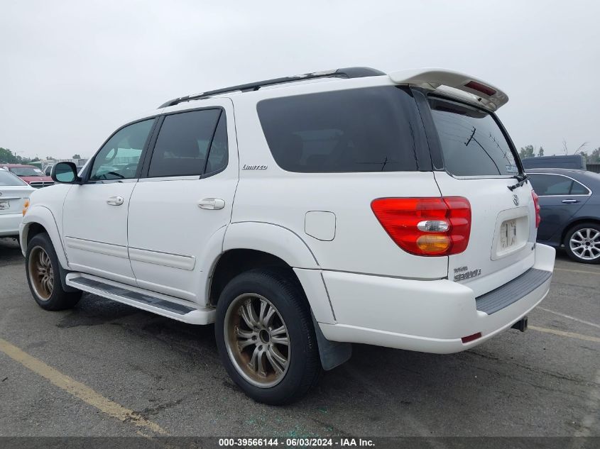 2002 Toyota Sequoia Limited V8 VIN: 5TDZT38A92S092965 Lot: 39566144