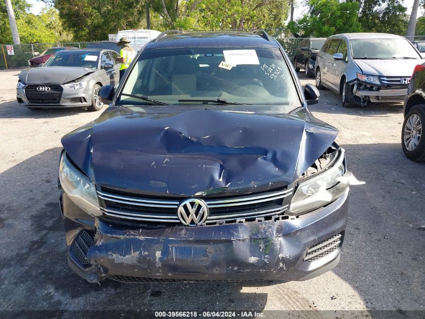 2016 Volkswagen Tiguan R-Line/S/Se/Sel VIN: WVGBV7AX4GW587658 Lot: 39566218