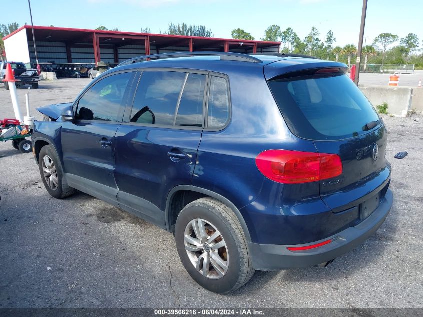 2016 Volkswagen Tiguan R-Line/S/Se/Sel VIN: WVGBV7AX4GW587658 Lot: 39566218