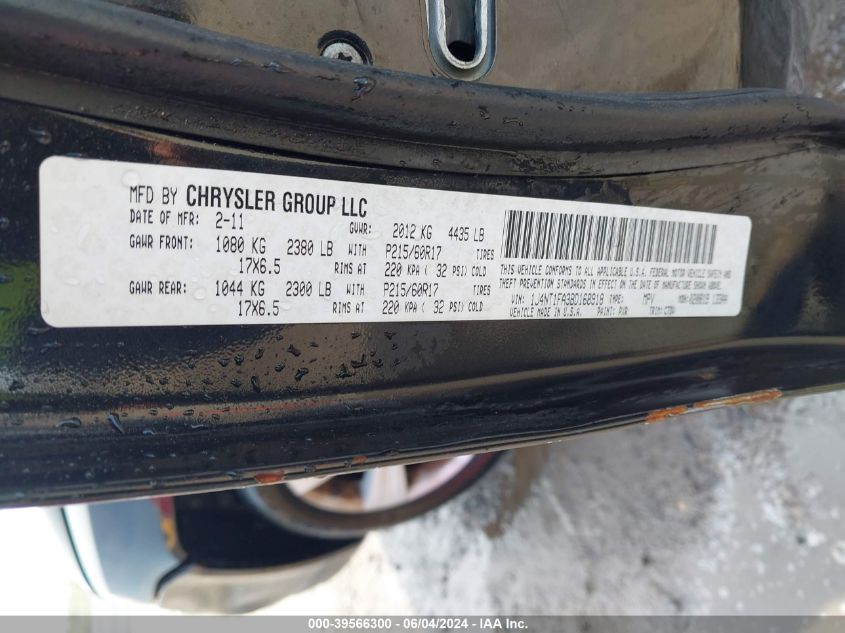 2011 Jeep Compass VIN: 1J4NT1FA3BD168918 Lot: 39566300