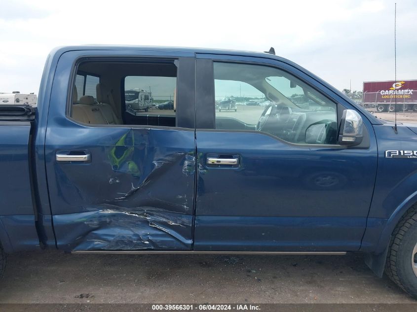 2019 Ford F-150 Lariat VIN: 1FTEW1E54KFA41634 Lot: 39566301