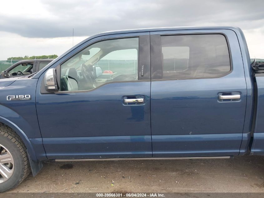 2019 Ford F-150 Lariat VIN: 1FTEW1E54KFA41634 Lot: 39566301