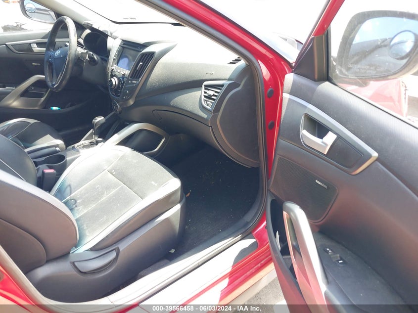 2013 HYUNDAI VELOSTER TURBO W/BLACK - KMHTC6AE8DU118535