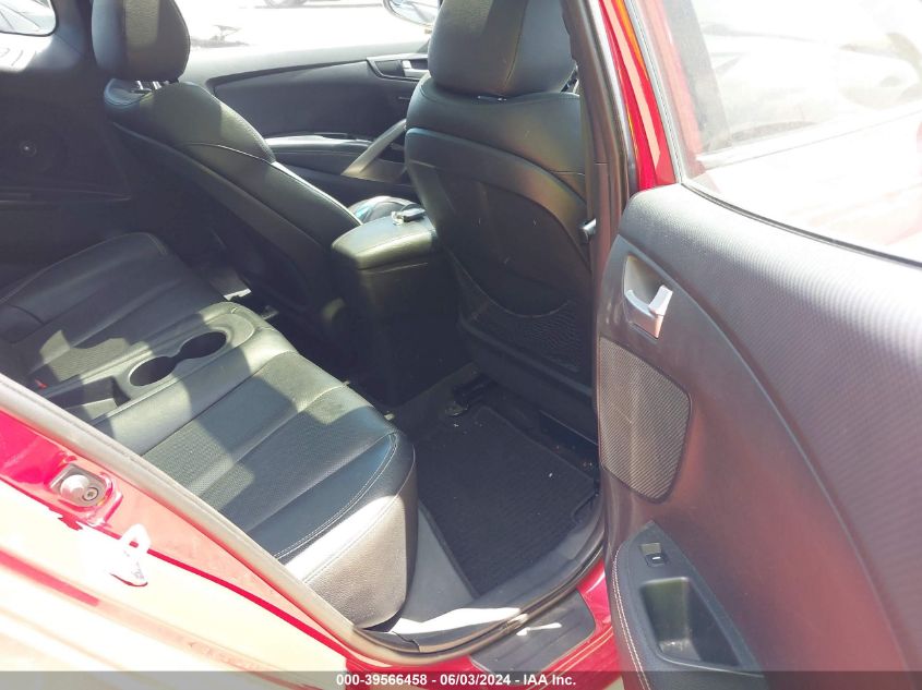 2013 HYUNDAI VELOSTER TURBO W/BLACK - KMHTC6AE8DU118535