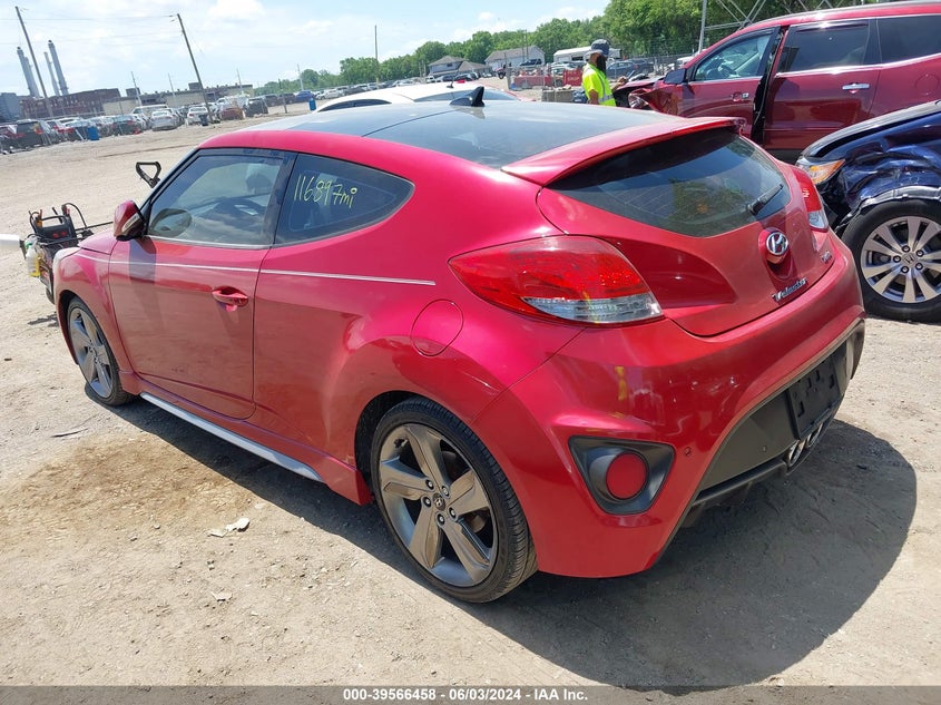2013 HYUNDAI VELOSTER TURBO W/BLACK - KMHTC6AE8DU118535