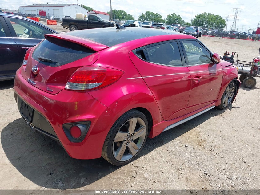 2013 HYUNDAI VELOSTER TURBO W/BLACK - KMHTC6AE8DU118535