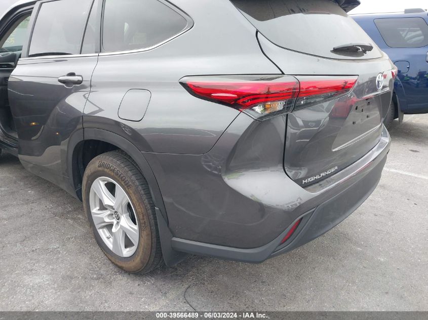 2023 Toyota Highlander Hybrid Le VIN: 5TDBBRCH4PS105723 Lot: 39566489