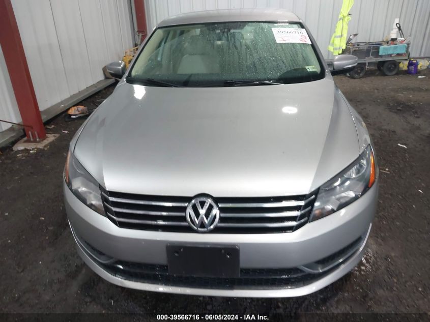 2013 Volkswagen Passat 2.5L Se VIN: 1VWBH7A38DC086310 Lot: 39566716