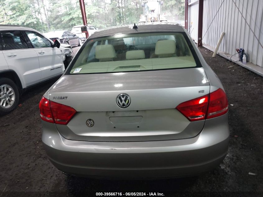 2013 Volkswagen Passat 2.5L Se VIN: 1VWBH7A38DC086310 Lot: 39566716