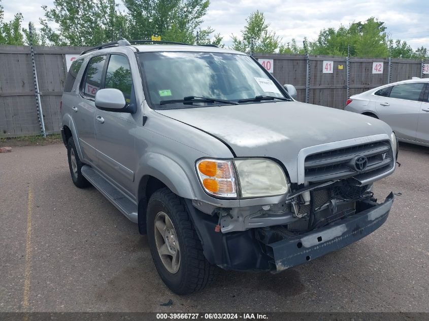 2001 Toyota Sequoia Sr5 V8 VIN: 5TDBT44A51S029924 Lot: 39566727