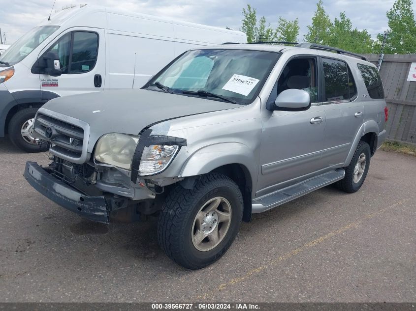 2001 Toyota Sequoia Sr5 V8 VIN: 5TDBT44A51S029924 Lot: 39566727