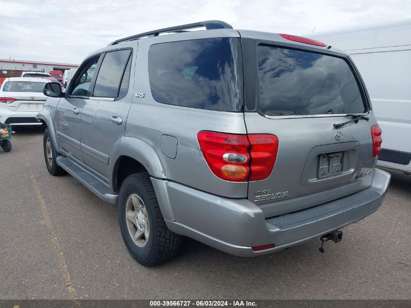 2001 Toyota Sequoia Sr5 V8 VIN: 5TDBT44A51S029924 Lot: 39566727