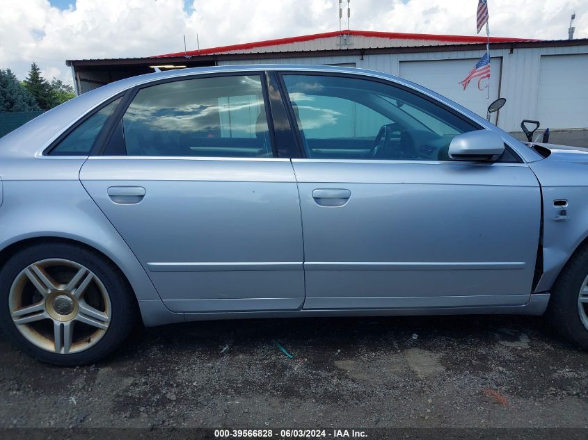 2006 Audi A4 2.0T VIN: WAUDF78E26A227568 Lot: 39566828