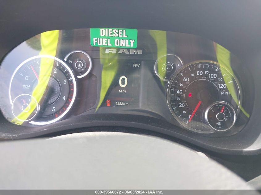 2022 Ram 2500 Big Horn 4X4 6'4 Box VIN: 3C6UR5DLXNG237677 Lot: 39566872