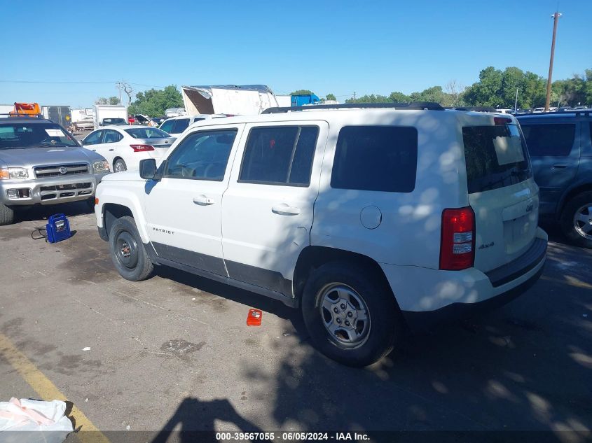 2016 Jeep Patriot Sport VIN: 1C4NJRBB0GD594789 Lot: 39567055