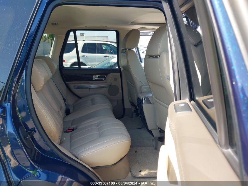 2012 Land Rover Range Rover Sport Hse VIN: SALSK2D43CA744629 Lot: 39567109