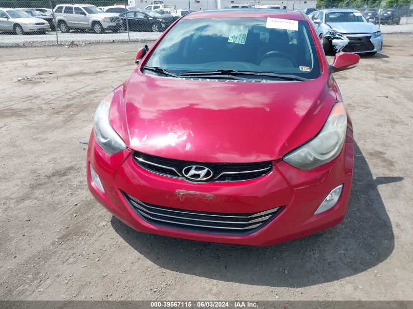 2013 Hyundai Elantra Limited VIN: KMHDH4AE5DU798601 Lot: 39567115