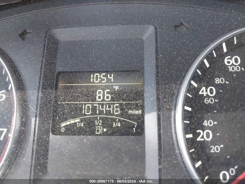 2012 Volkswagen Jetta 2.5L Se VIN: 3VWBP7AJ6CM316974 Lot: 39567175