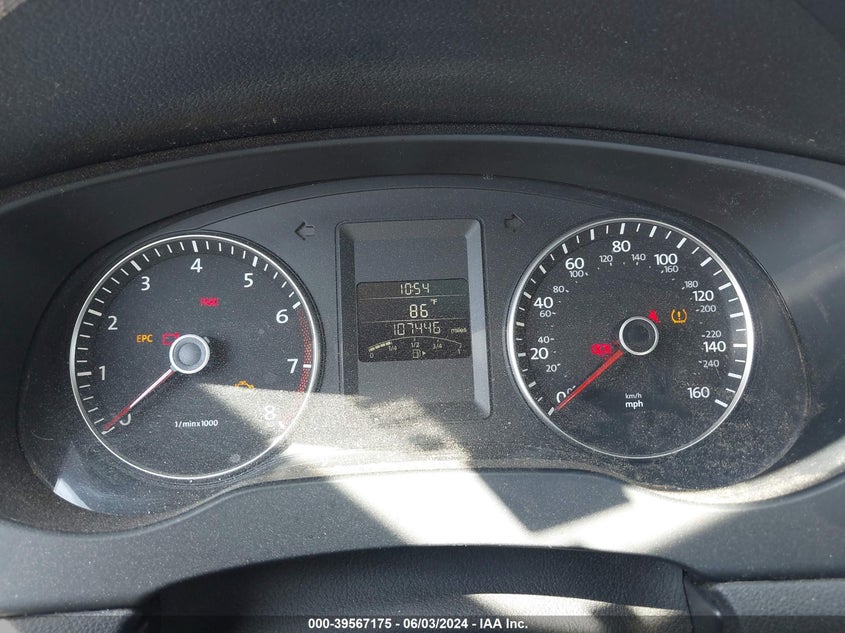 2012 Volkswagen Jetta 2.5L Se VIN: 3VWBP7AJ6CM316974 Lot: 39567175