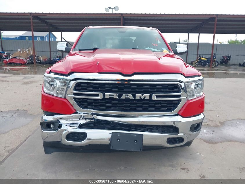 2022 Ram 1500 Big Horn Quad Cab 4X2 6'4 Box VIN: 1C6RREBG1NN272787 Lot: 39567180