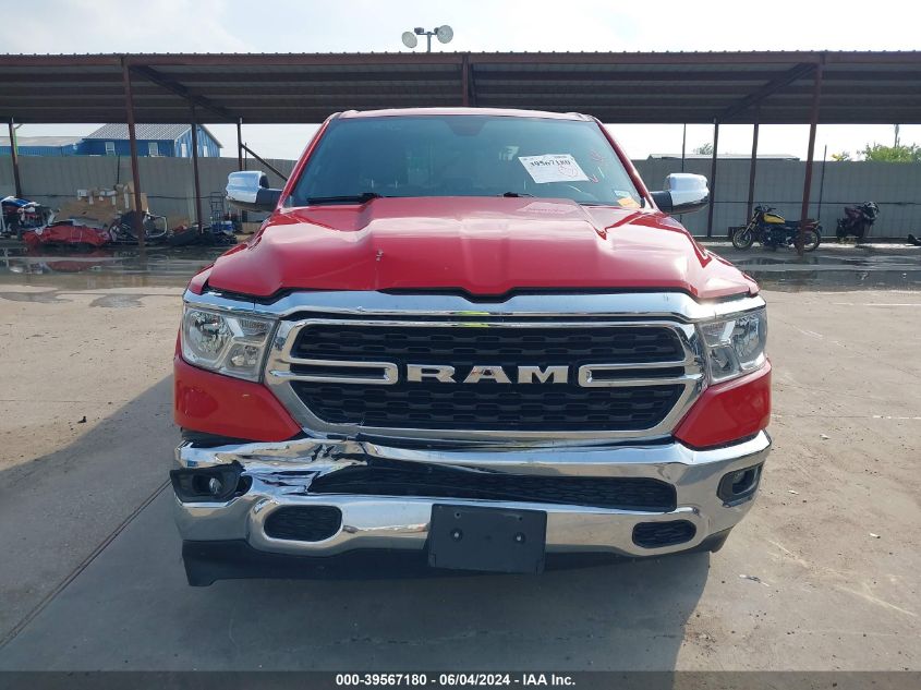2022 Ram 1500 Big Horn Quad Cab 4X2 6'4 Box VIN: 1C6RREBG1NN272787 Lot: 39567180