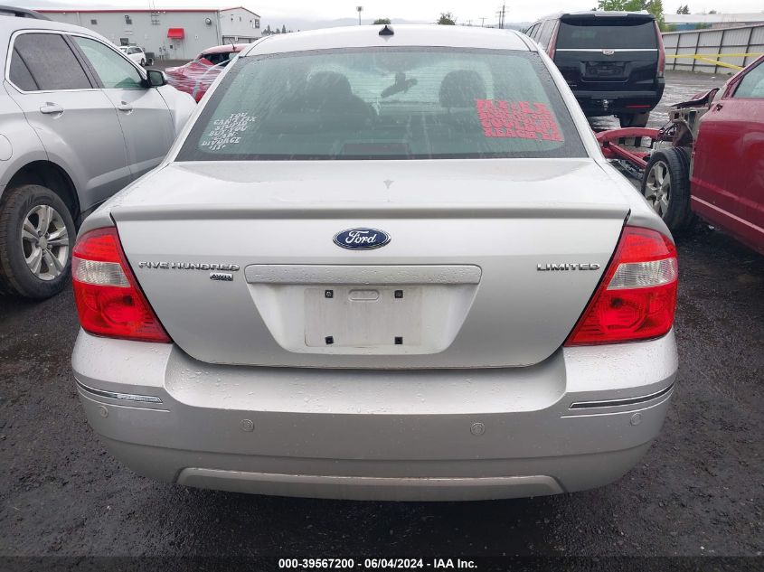 2007 Ford Five Hundred Limited VIN: 1FAHP28157G135229 Lot: 39567200