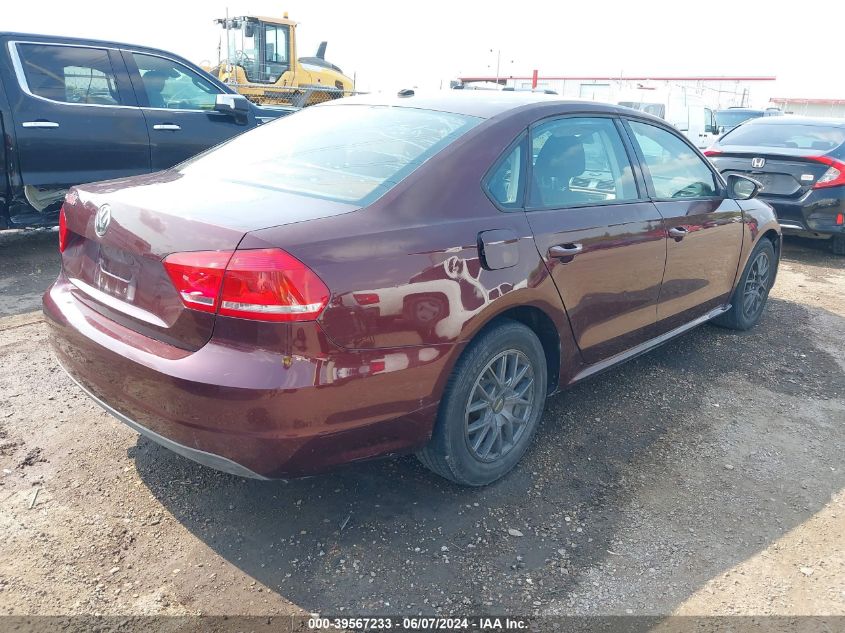 2012 Volkswagen Passat 2.5L S VIN: 1VWAP7A32CC065112 Lot: 39567233