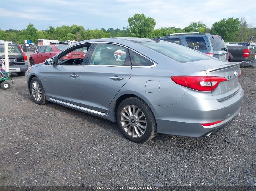 2015 Hyundai Sonata Limited VIN: 5NPE34AF6FH078625 Lot: 39567281