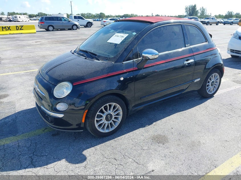 2012 Fiat 500C Lounge VIN: 3C3CFFER9CT352429 Lot: 39567286