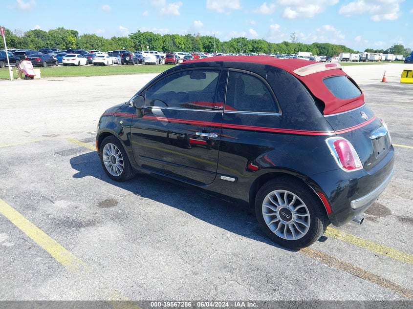 2012 Fiat 500C Lounge VIN: 3C3CFFER9CT352429 Lot: 39567286