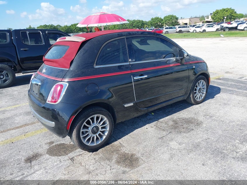 2012 Fiat 500C Lounge VIN: 3C3CFFER9CT352429 Lot: 39567286