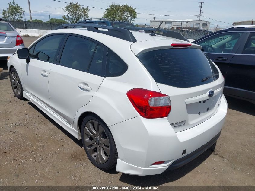 2013 Subaru Impreza 2.0I Sport Premium VIN: JF1GPAL62D1897294 Lot: 39567290