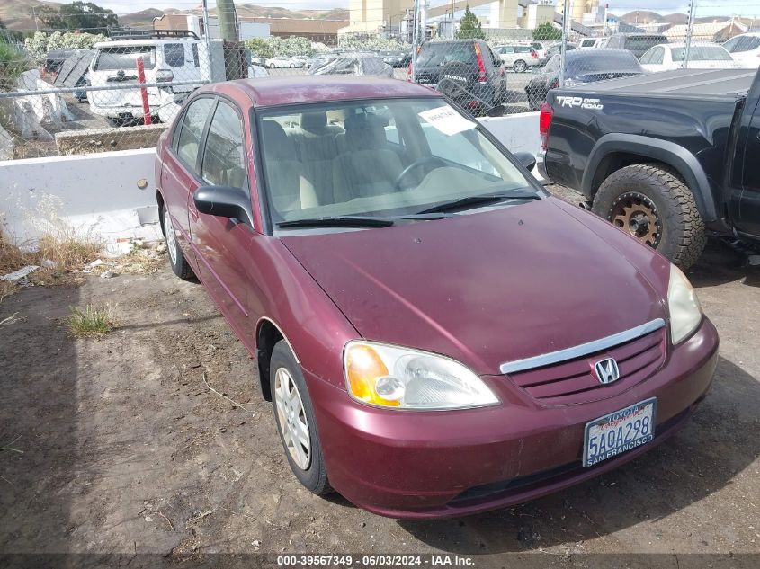 2003 Honda Civic Lx VIN: 2HGES16513H517754 Lot: 39567349