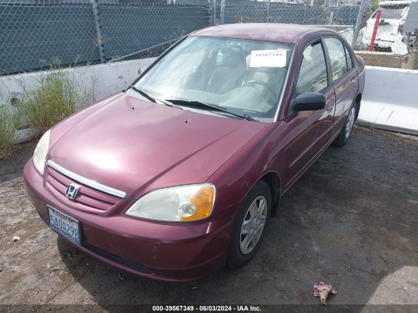 2003 Honda Civic Lx VIN: 2HGES16513H517754 Lot: 39567349