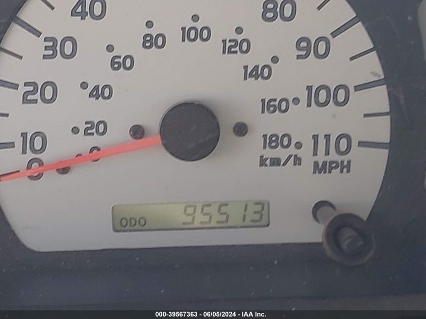 2002 Toyota Tacoma Prerunner V6 VIN: 5TESN92N52Z898119 Lot: 39567363